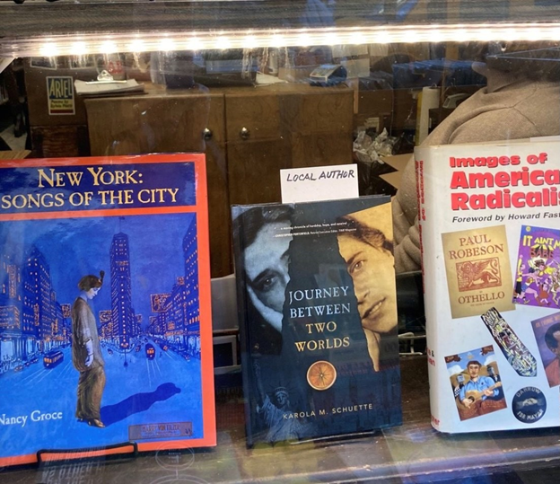 Westsider Books: Journey Between Two Worlds Featured in Window Display